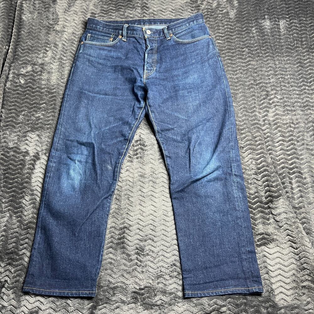 Buck Mason Ford Standard Jeans 32x27 Double Dipped Indigo Denim 12102 Mens
